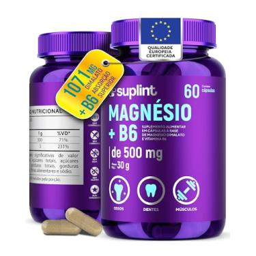 Imagem de Magnésio Dimalato 1071 mg com Vitamina B6 – Suplemento de Magnésio Vegano | Sem Glúten e Sem OGM – 60 Cápsulas