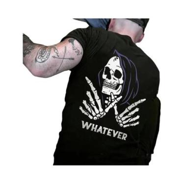 Imagem de Camiseta Masculina Oversized Gótica Harajuku Com Estampa De Caveira, M
