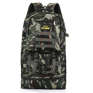 Imagem de Mochila Resistente Camuflada Impermeavel Grande 5 Bolsos Ideal Para Camping Trilha Aventura Viagem Uso Externo