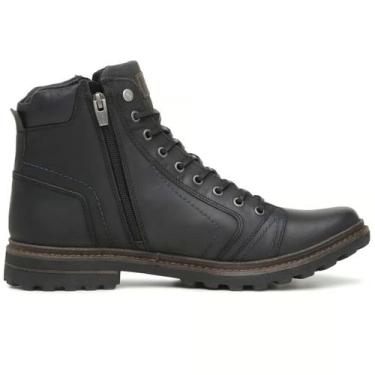 Imagem de Coturno Free Way Masculino Absolut 1 Couro Cano Médio Preto, Preto, 42