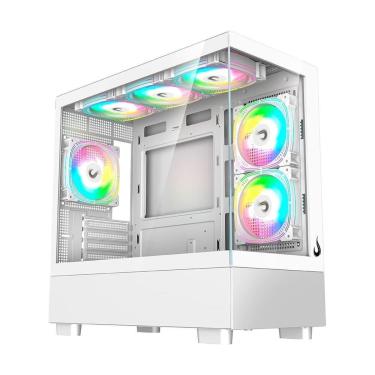 Imagem de Gabinete Gamer Rise Mode Crystal Glass 03, Mid Tower Sem FANs, - RM-CA-CY-03-FW-Unissex