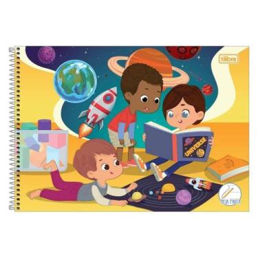 Imagem de Caderno Espiral Desenho (MEIA PAUTA) Sapeca Kids Capa Dura 40 Fls - Ti