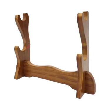 Imagem de Suporte De Madeira Para Katana Japonesa Em Tamanho Real, Expositor E R