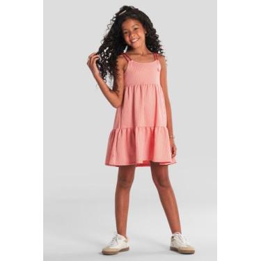 Imagem de Vestido feminino listrado em fio tinto Brandili, 10, Rosa