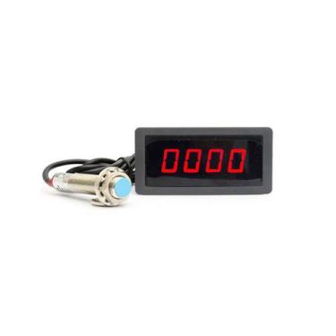 Imagem de Tacômetro Rpm Digital Lcd Com Sensor Hallmeter 12v Painel - Boos Eletr