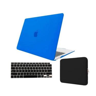 Imagem de Kit capa case para macbook air 15.3" a2941 a3114 a3241 + protetor tecl