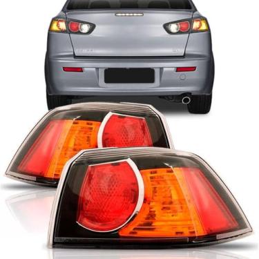 Imagem de Lanterna traseira mitsubishi lancer 2008 á 2013 borda preta - DEPO, Di