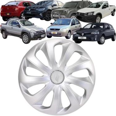 Imagem de 1 Calota Esportiva Modelo Velox Aro 15 Polegadas Prata Universal Elitt