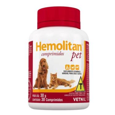Imagem de Suplemento Hemolitan Pet com 30 Comprimidos - Vetnil