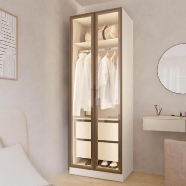 Imagem de Guarda Roupa Modulado 100% Mdf 2 Portas Reflecta Orion Cabecasa Madeir