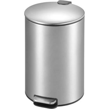 Imagem de Lixeira Slim 5L Aço Inox com Pedal para Banheiro Cozinha e Escritório Prata