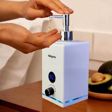 Imagem de Aquecedor de óleo Meigons para massagem com 2 dispensadores de garrafa