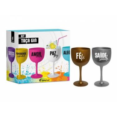 Imagem de Taça Gin c/ 2 Un 580ml - Fé e Saúde - BRASFOOT