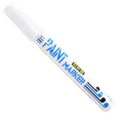 Imagem de Caneta Permanente Paint Marker CKS Branco 12 Unidades