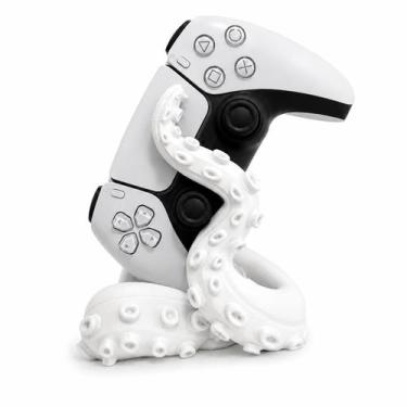 Imagem de Suporte Para Controle Ps3 Ps4 Ps5 Tentaculo Polvo Kraken Branco - Alli