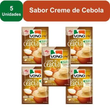 Imagem de Kit 5 Unidades Sopas Cremosas VONO CHEF Sabor Creme de Cebola 58g - VO