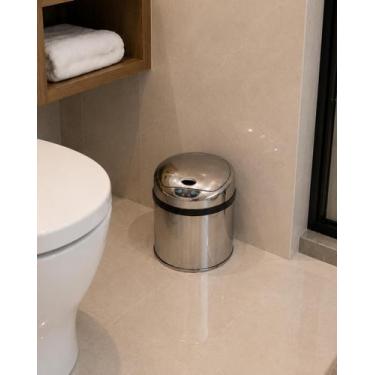 Imagem de Lixeira Automática Inox 6 Litros Premium Sensor Banheiro Kzi - Kazalin