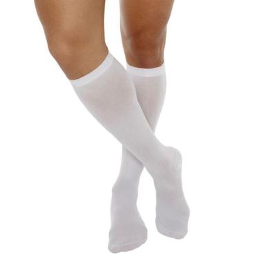Imagem de Meia Kendall 3/4 Masculina 1802 18-21mmhg Média Compressão, Branco 15,