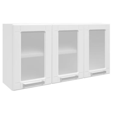 Imagem de Armário Aéreo 105x52,5cm em Aço 3 Portas com Vidro - Bertolini 6010 Múltipla