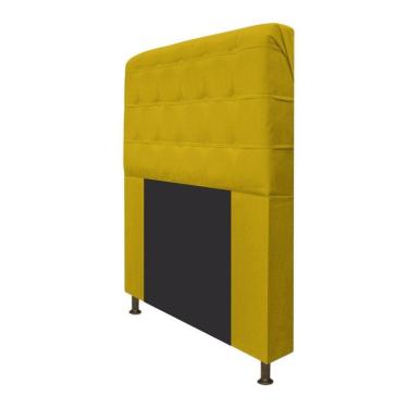 Imagem de Cabeceira Dama 160 Cm Queen Size Com Botonê Suede Amarelo