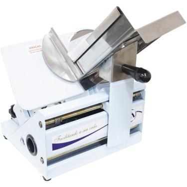 Imagem de Fatiador Cortador Frios Elétrico Lâmina Inox 170mm Ajuste Espessura Bivolt Arbel 178 MC 4.0 Branco