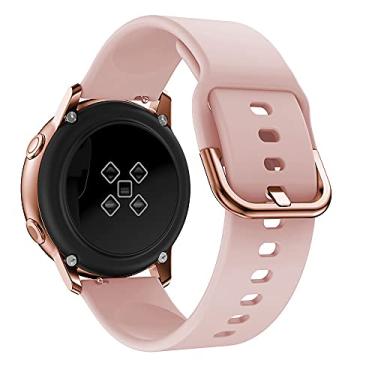 Imagem de Pulseira de relógio de 22 mm, compatível com Samsung Galaxy Watch 3 45 mm/Galaxy Watch 46 mm/Gear S3 Frontier clássica pulseira esportiva de silicone macio para homens e mulheres
