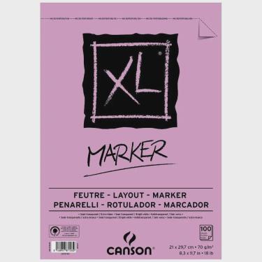 Imagem de Bloco Papel Canson xl Marker A4 70 g/m 100 fls60297236