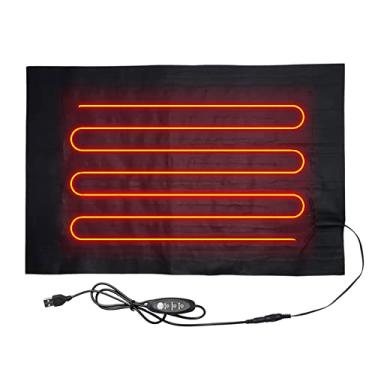 Imagem de Tapetes de calor para répteis USB almofada de aquecimento para animais de estimação para tartaruga, cobras, cobertor elétrico de lagarto para pescoço e ombro com ajuste de temperatura, preto, 45 * 30 cm