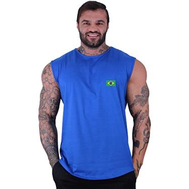 Imagem de Regata Machão Longline Masculina MXD Conceito Sem Manga Camisa 10 Brasil Bandeira Treino Academia Musculação (M, Opção 13)