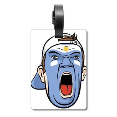 Imagem de Argentina Touca de maquiagem facial gritando bolsa etiqueta de bagagem cartão pendurado etiqueta, Multicolorido.