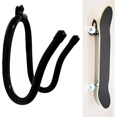 Imagem de Pmsanzay Suporte de parede para skate - Moderno - Metal - Suporte ajustável para até 20 kg - Comporta diferentes tamanhos de tabuleiros - Instalação horizontal ou vertical