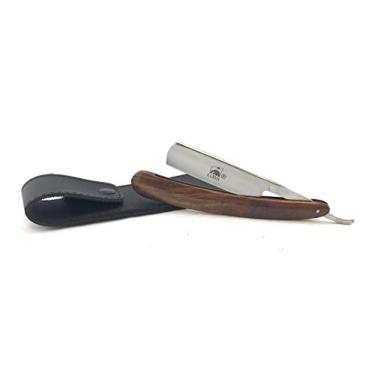 Imagem de Shave Como um chefe GBS Professional Rose Wood Shave Pronto lâmina reta - Old School Gentleman Shave - Couro 5/8" de aço carbono - Melhor Wet barbear ou Beard Shaping e Sharp Lines