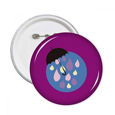 Imagem de Guarda-chuva nuvem chuva gotejamento clima pinos redondos distintivo decoração roupas 5 peças presente