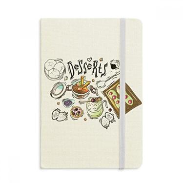 Imagem de Caderno de anotações de sobremesas Chocolate e morango França oficial de tecido rígido diário clássico