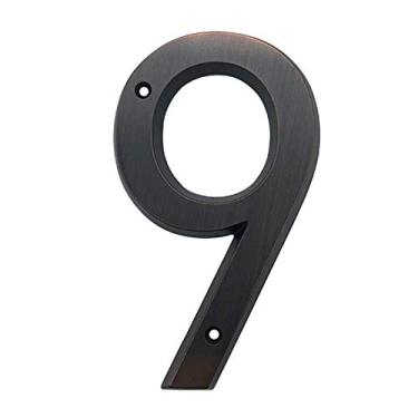 Imagem de 15 cm Grande 3D Moderno Número de Casa Número Número Número Número Domicílio Números para Casa Digital Placa Externa 15 cm. #0-9 Bronze envelhecido