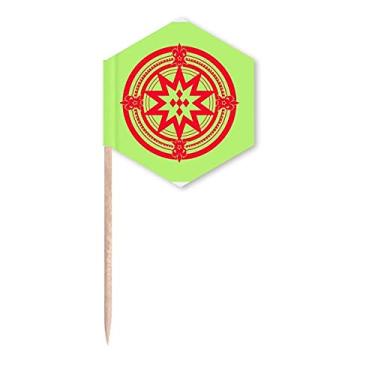 Imagem de Bandeiras de palito de dente com estampa sobrenatural de detonação, palitos de cupcake, festa comemoração