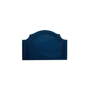 Imagem de Cabeceira Solteiro Luxo 90X60 Azul Tachas Fumê