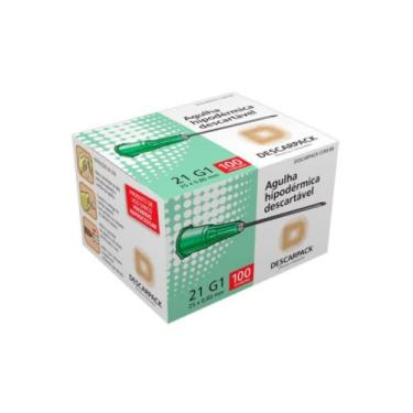 Imagem de Descarpack Agulha Hipodérmica Verde 25 X 8 Mm - 100 Unidades