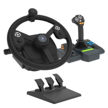 Imagem de HORI Farming Vehicle Control System for PC (Windows 11/10) for Farming Simulator with Full-Size Steering Wheel, Control Panel & Pedals