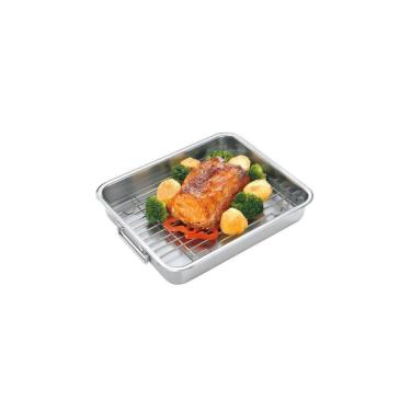 Imagem de Assadeira Tramontina Service Em Aço Inox Com Grelha 34 X 28 Cm Tramontina