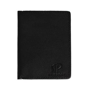 Imagem de Carteira Masculina Couro Porta Cartão Slim Preta