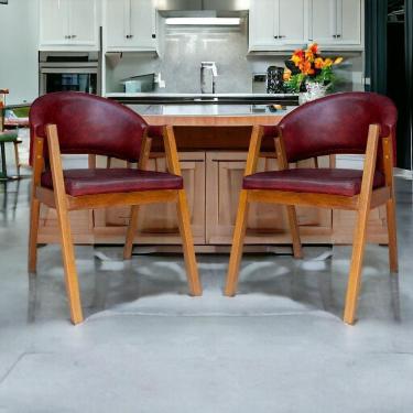 Imagem de Kit 2 Cadeiras Para Sala de Jantar Antonela Corano Vermelho - LM DECOR