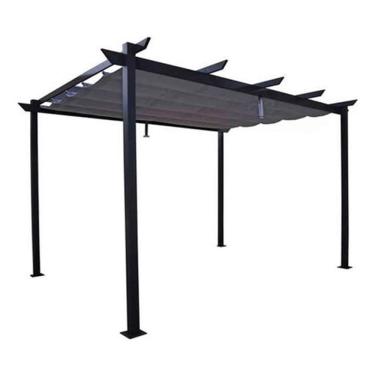 Imagem de Pergolado Aluminio Toldo Retrátil 400x300cm Preto - Outdoor