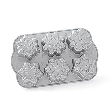 Imagem de Nordic Ware Forma de Bolo Floco de Neve Congelado, Alumínio Fundido, Prata, 3 Copos, 28x20x7.1 cm