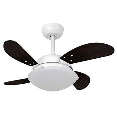 Imagem de Ventilador de Teto Volare Branco Fosco Pequeno 220v, 4 Pás, Silencioso, Moderno, Ideal para Sala de Estar e Quarto, com Controle Remoto Opcional