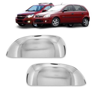 Imagem de Par Aplique Cromado para Capa Retrovisor Corsa G2 2002 a 2012 Montana 