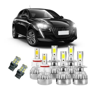 Imagem de Kit Ultra Led Peugeot 208 2020 20000 Lm 6500k Completo DRL - FX automo