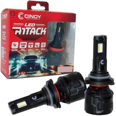 Imagem de Lâmpada Super Led Cinoy Attack 6000k HIR2 60W 8000Lm 