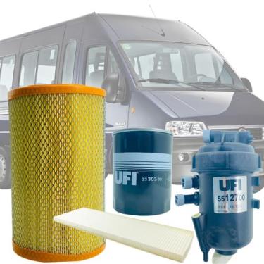 Imagem de Kit filtro completo ducato c/ copo diesel 2.8 2006 a 2009 - UFI, - Fia
