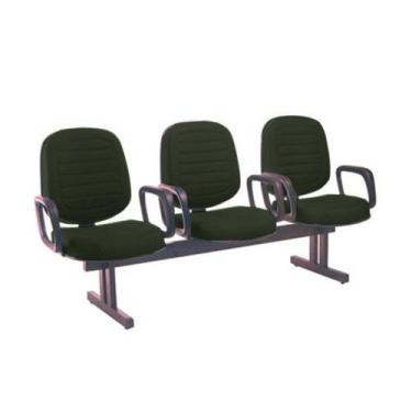 Imagem de Cadeira em Longarina com 03 lugares Linha Blenda Verde - Design Office